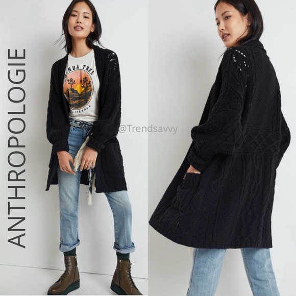 Anthropologie Sweaters - NWT ANTHROPOLOGIE Cable Knit Cardigan Sweater Top